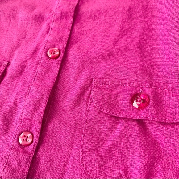 🌸New🌸 Crazy 8 Little Girl Linen Shirt Top Size Medium 7/8 NWT - Picture 2 of 5